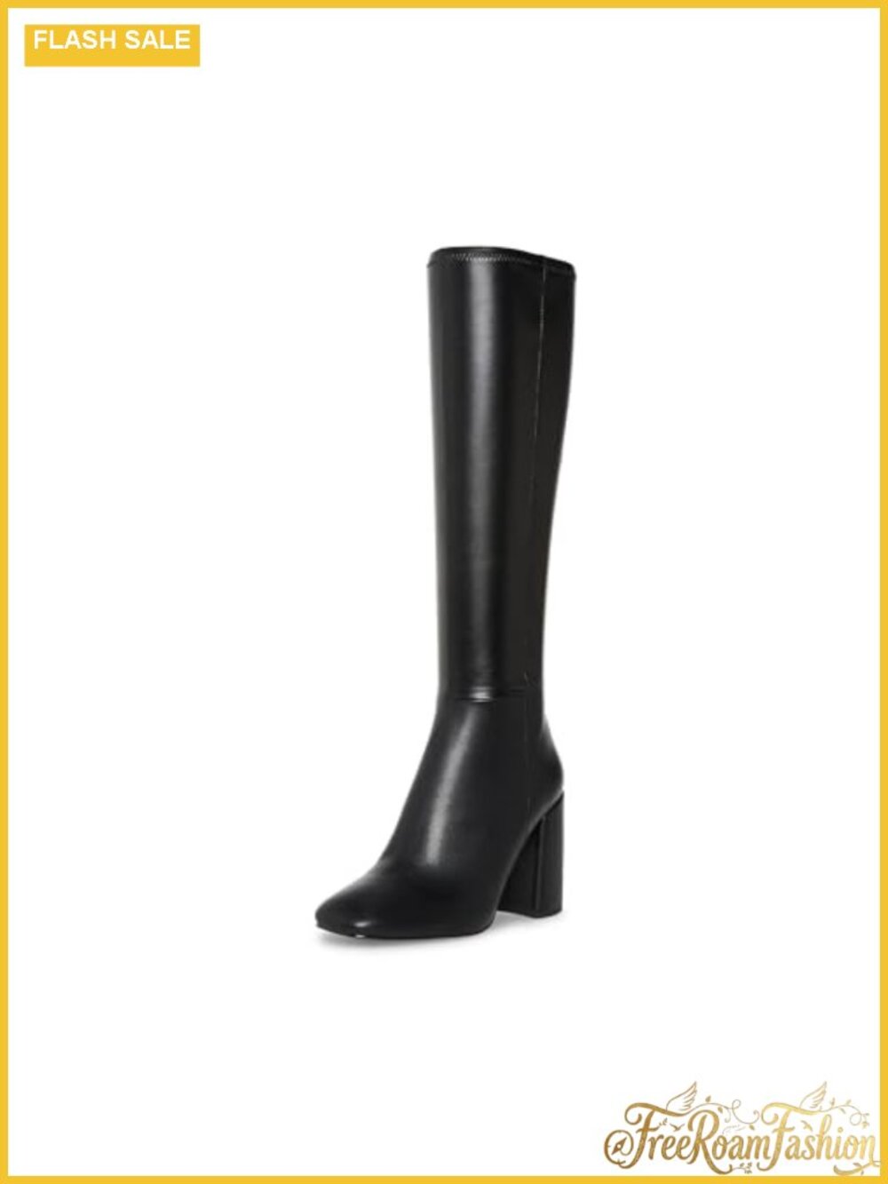 Steve Madden Knee-High Square Toe Boots with Block Heel